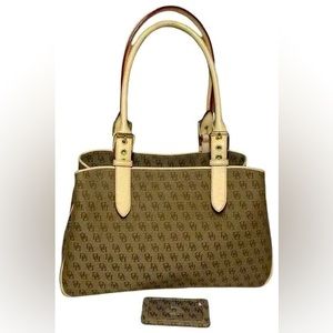 Dooney & Bourke Tan and Brown Tote Bag